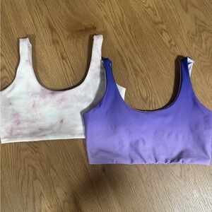 Purple and Pink Tie-Dye Sports Bras